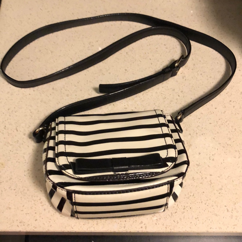 Kate Spade Stripped Crossbody Purse w/Bow